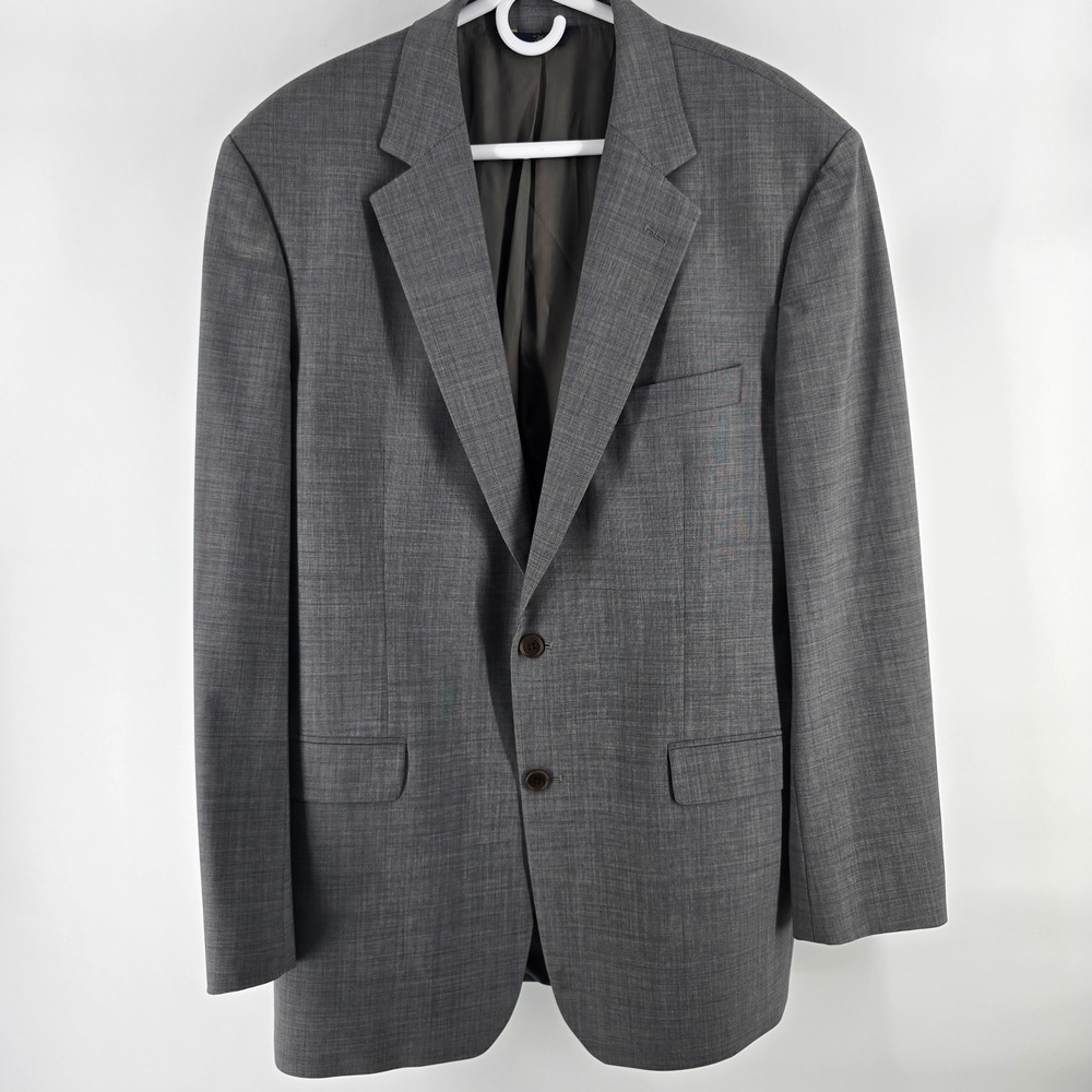 Brooks Brothers 346 Blazer Mens 43L Gray Wool Stretch 2 Button Sport Coat